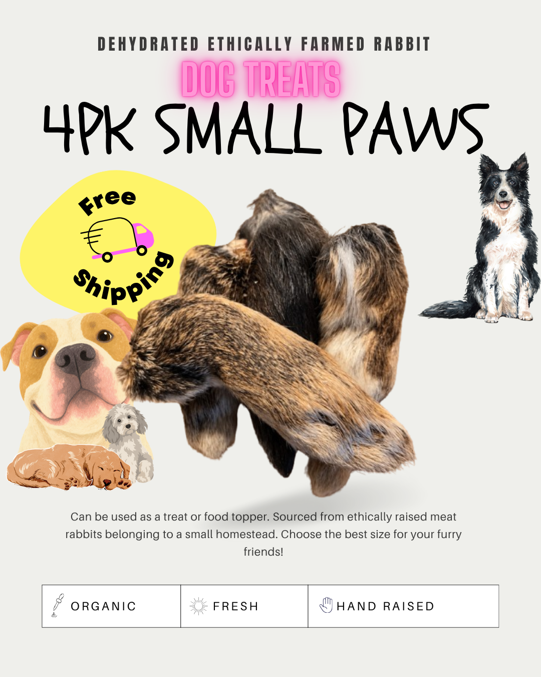 4pk Small Paws - Dog Treats